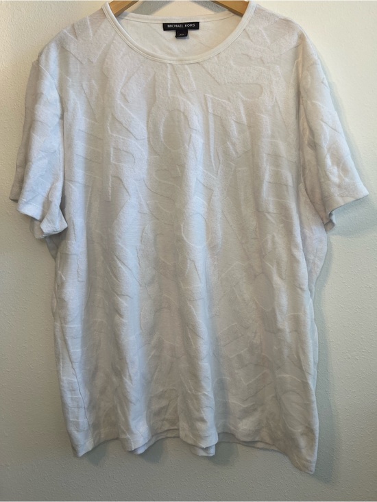 Michael Kors Other - Michael Kors White Short-Sleeve Embossed Logo Tee